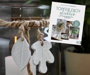 Windlicht mit Buchcover